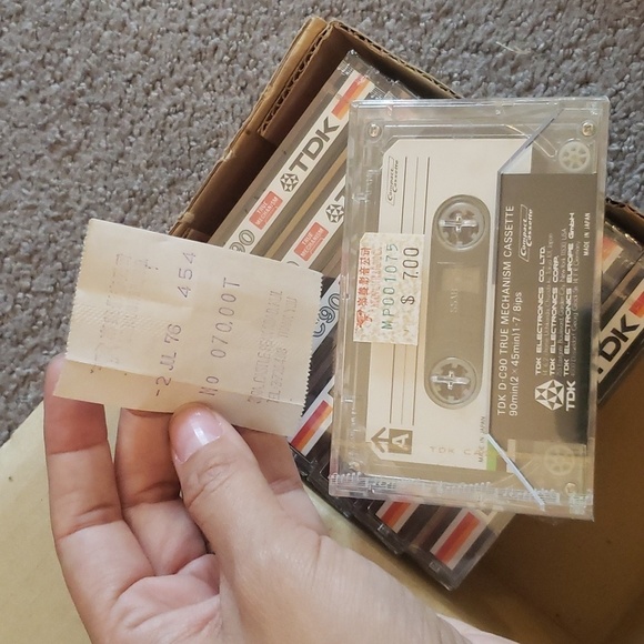 Vintage TDK D C 90 true mechanism  cassette tapes (8 in box)sealed made in japan - Picture 5 of 5